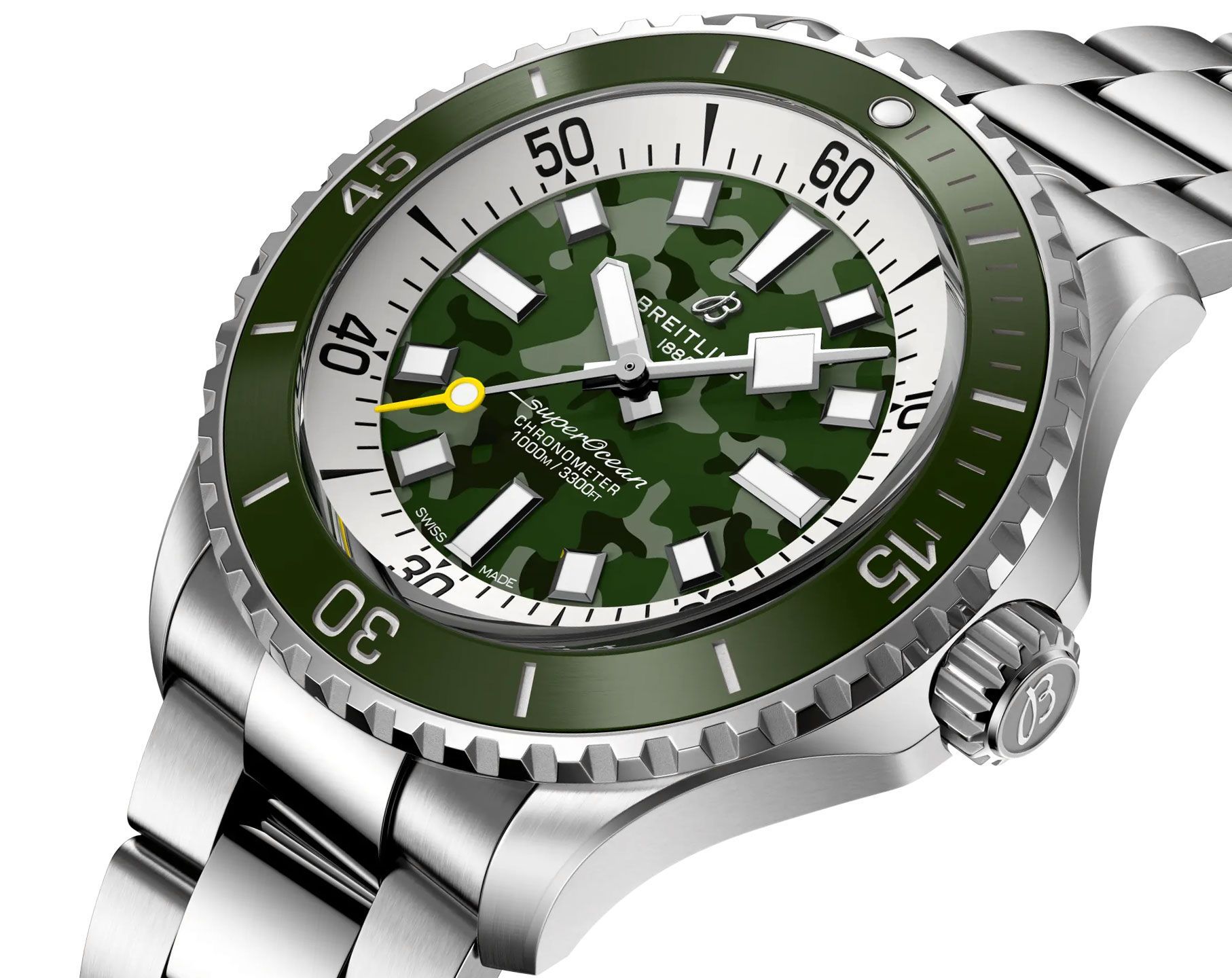Breitling Superocean  Khaki Dial 46 mm Automatic Watch For Men - 3