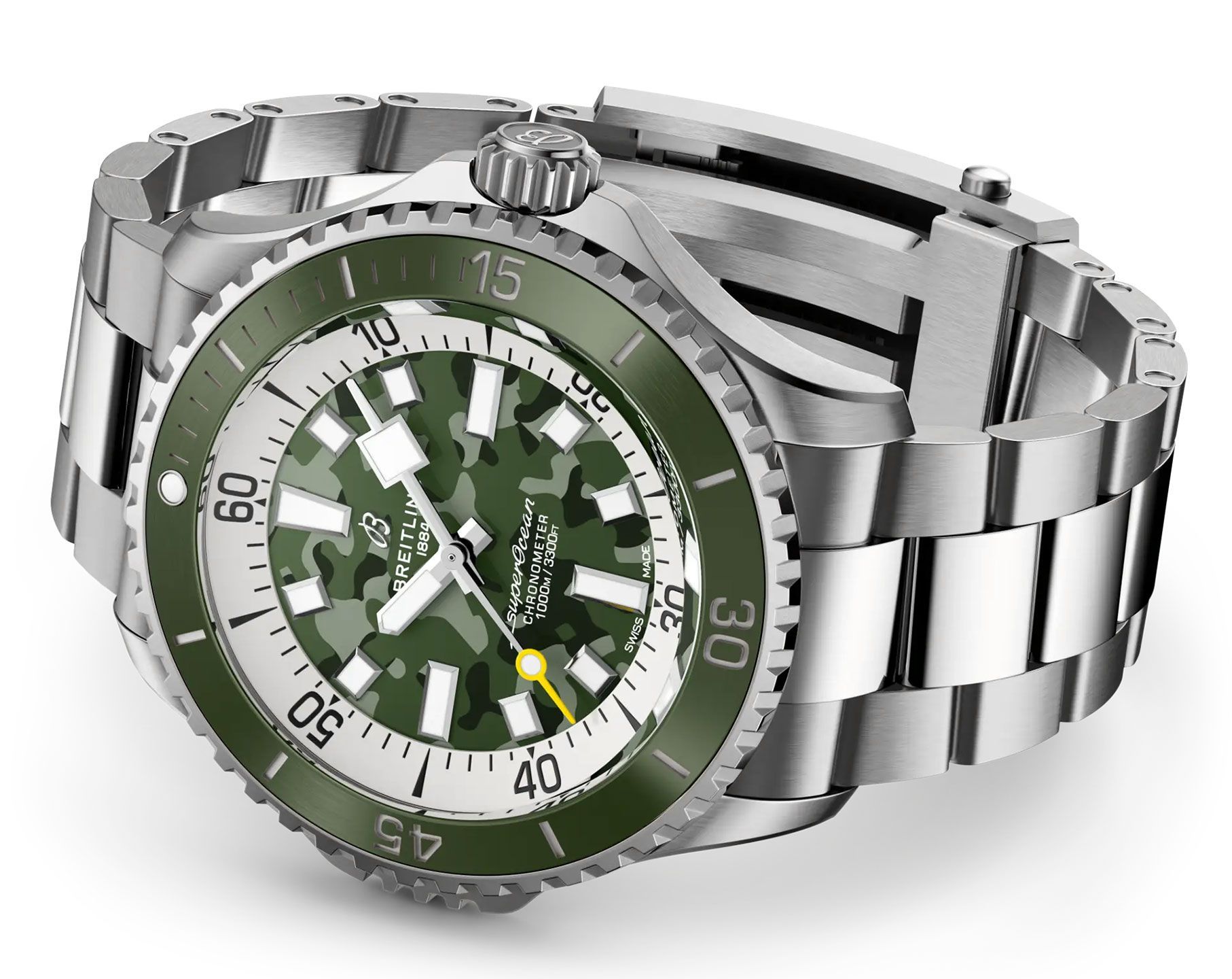 Breitling Superocean  Khaki Dial 46 mm Automatic Watch For Men - 4