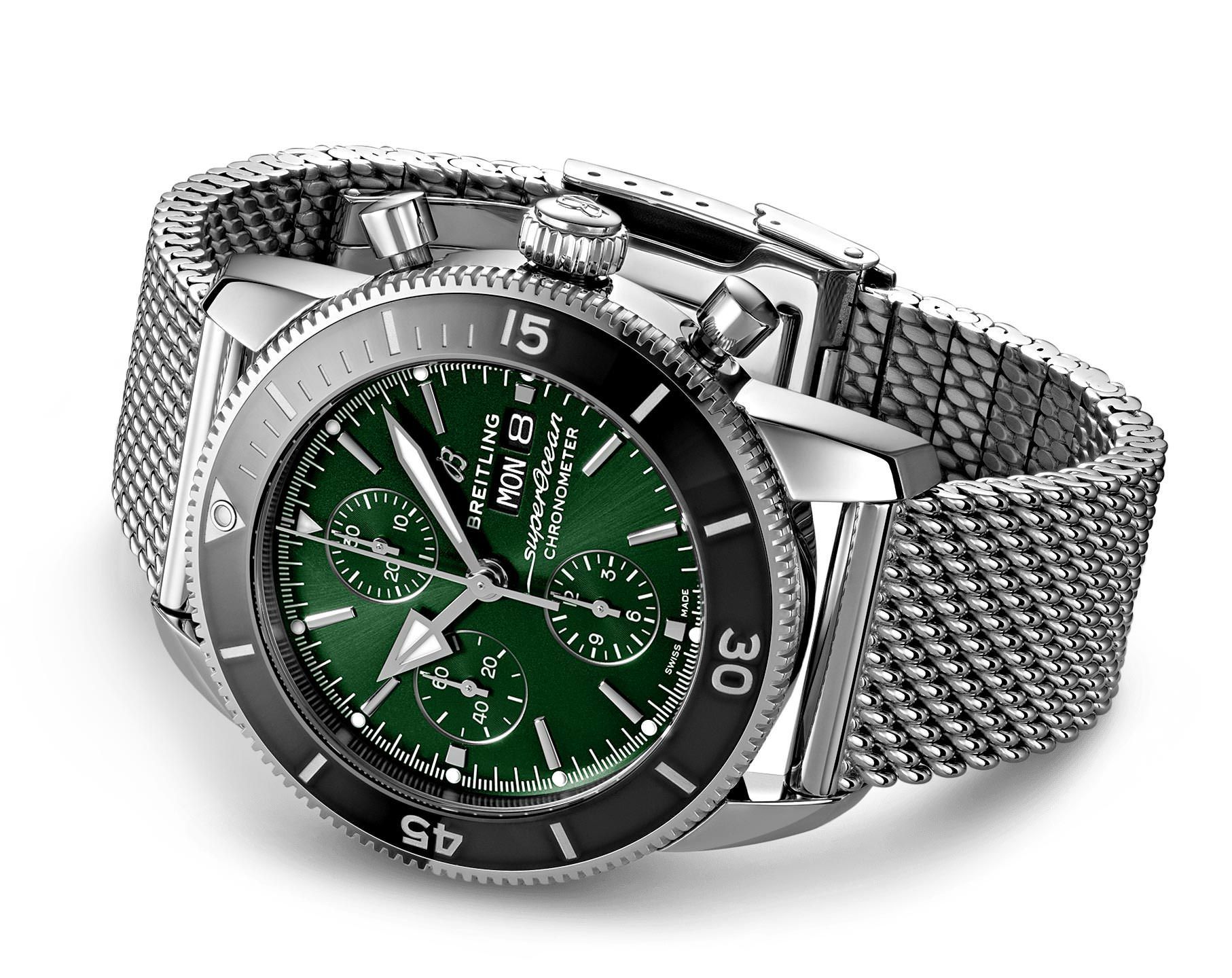 Breitling Superocean Heritage  Green Dial 44 mm Automatic Watch For Men - 4