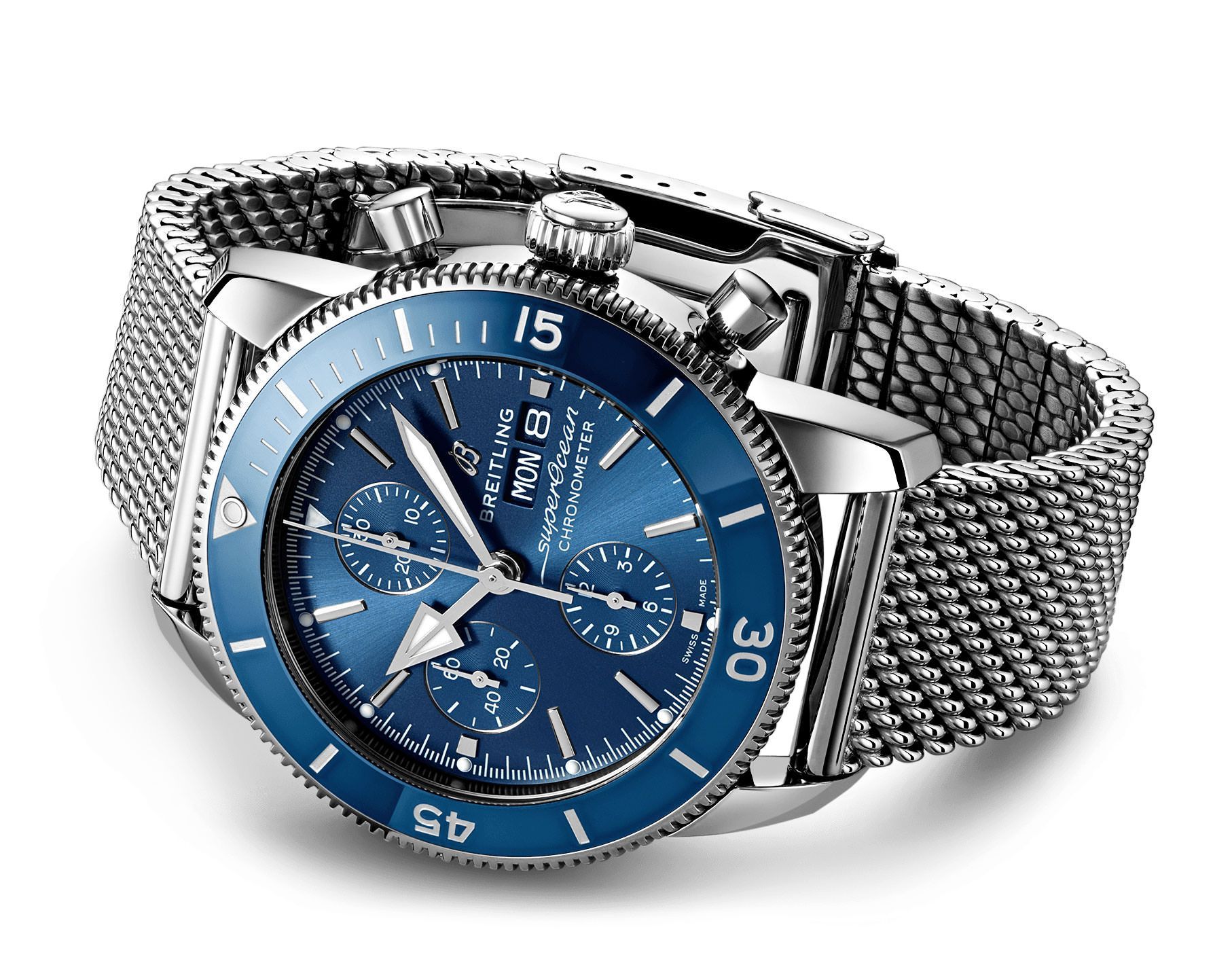 Breitling  44 mm Watch in Blue Dial For Men - 4