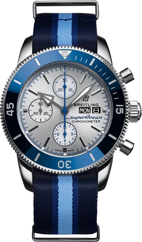 Breitling Superocean Heritage Superocean Heritage II Chronograph 44 Silver Dial 44 mm Automatic Watch For Men - 1