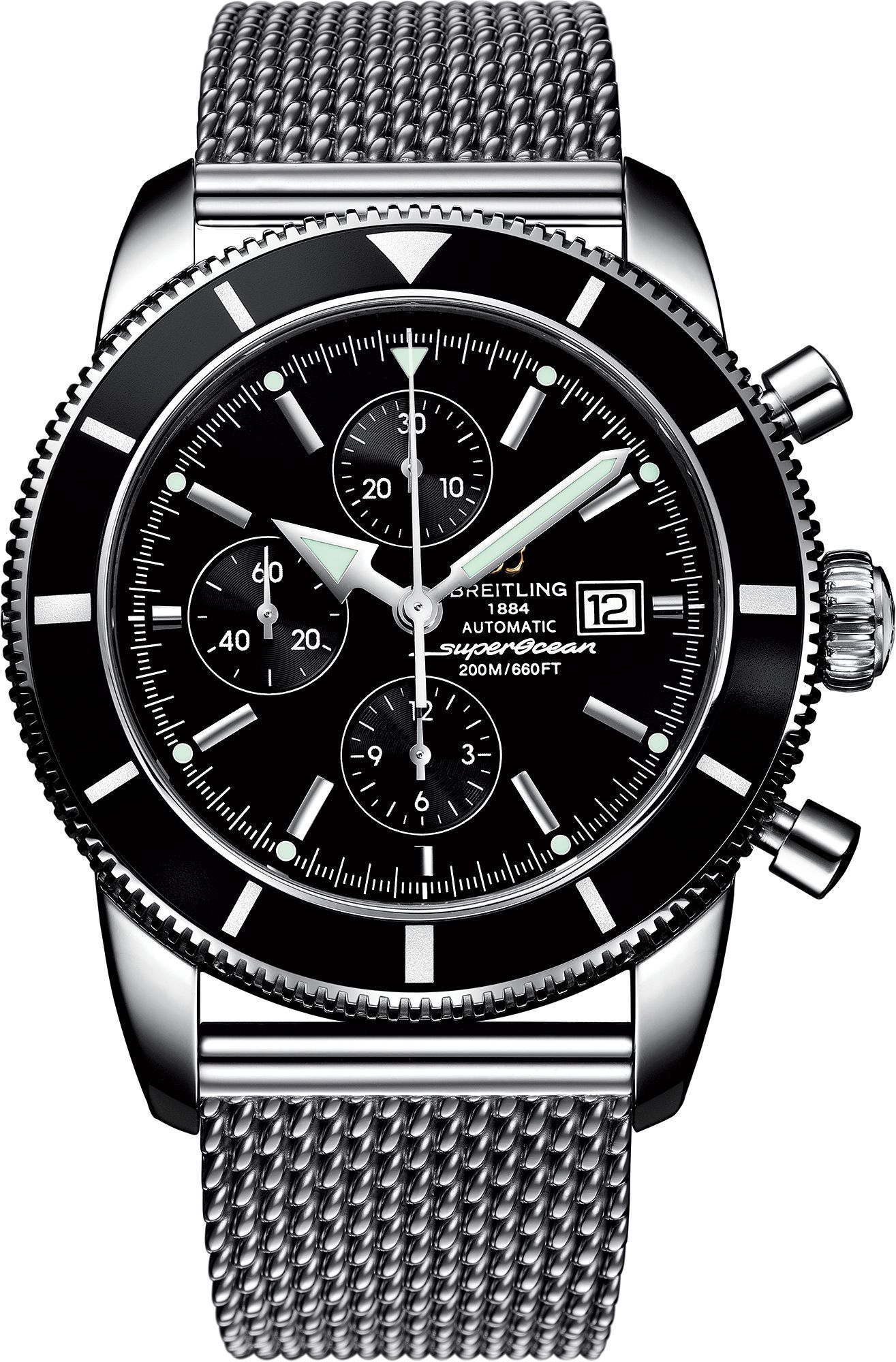 Breitling Superocean Heritage Chronographe 46 46 mm Watch in Black Dial For Men - 1