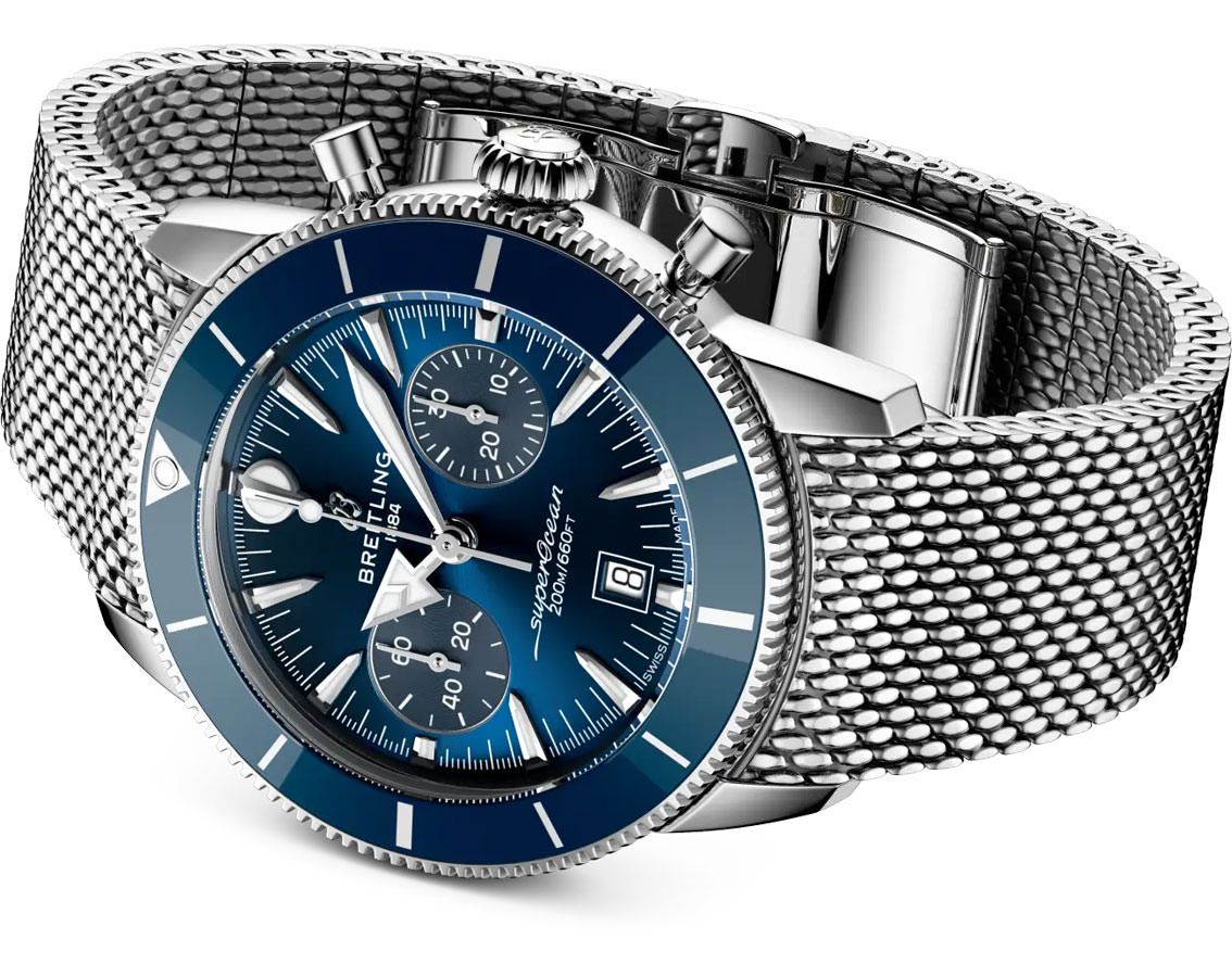 Breitling Superocean Heritage Automatic Men Watches in Round case Blue  Dial