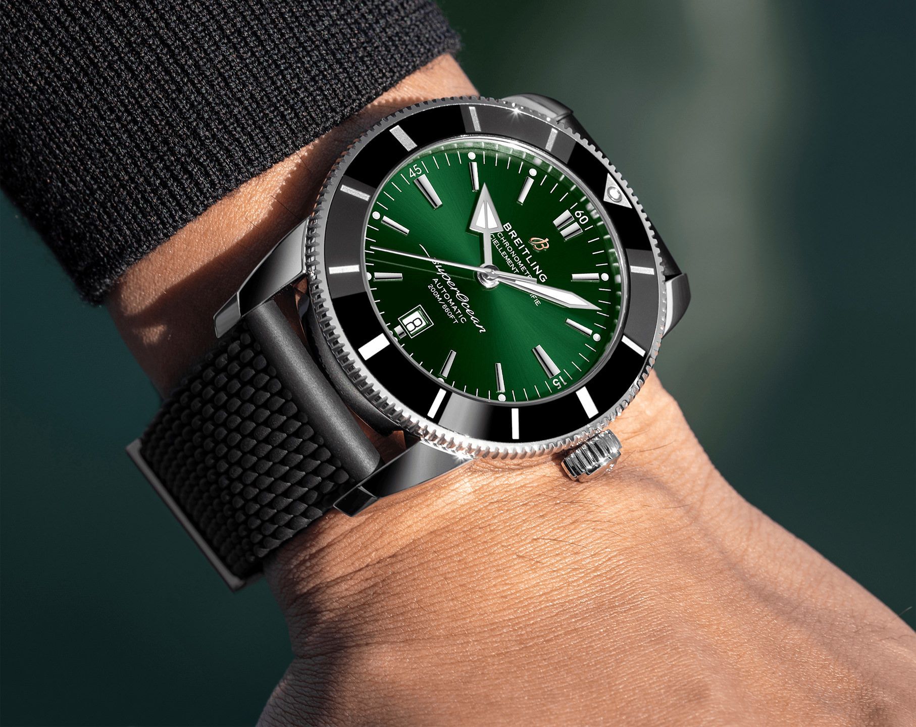 Breitling Superocean Heritage 46 mm Watch in Green Dial