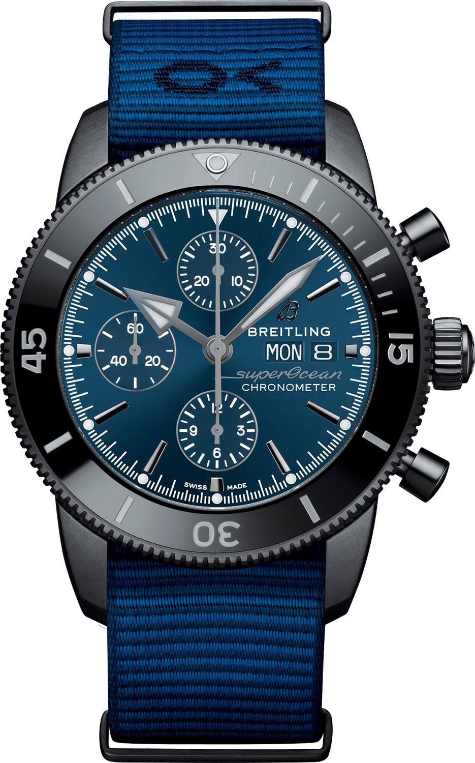 Breitling Superocean Heritage Superocean Heritage II Chronograph 44 Outerknown Blue Dial 44 mm Automatic Watch For Men - 1