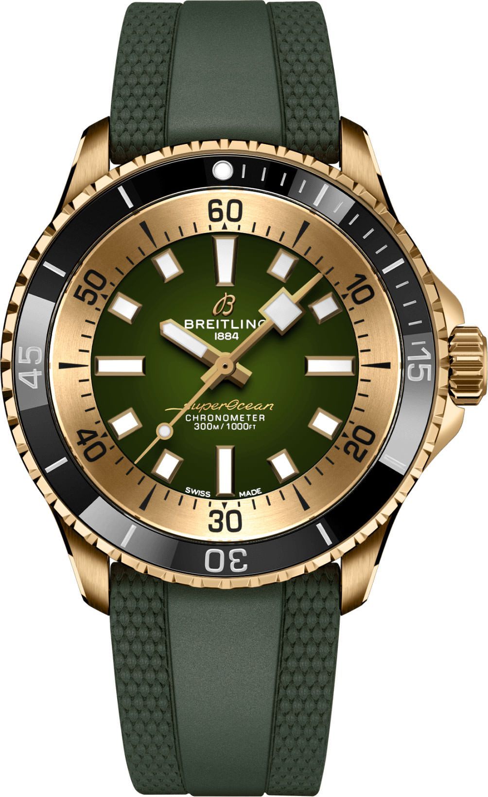 Breitling Superocean  Green Dial 42 mm Automatic Watch For Men - 1