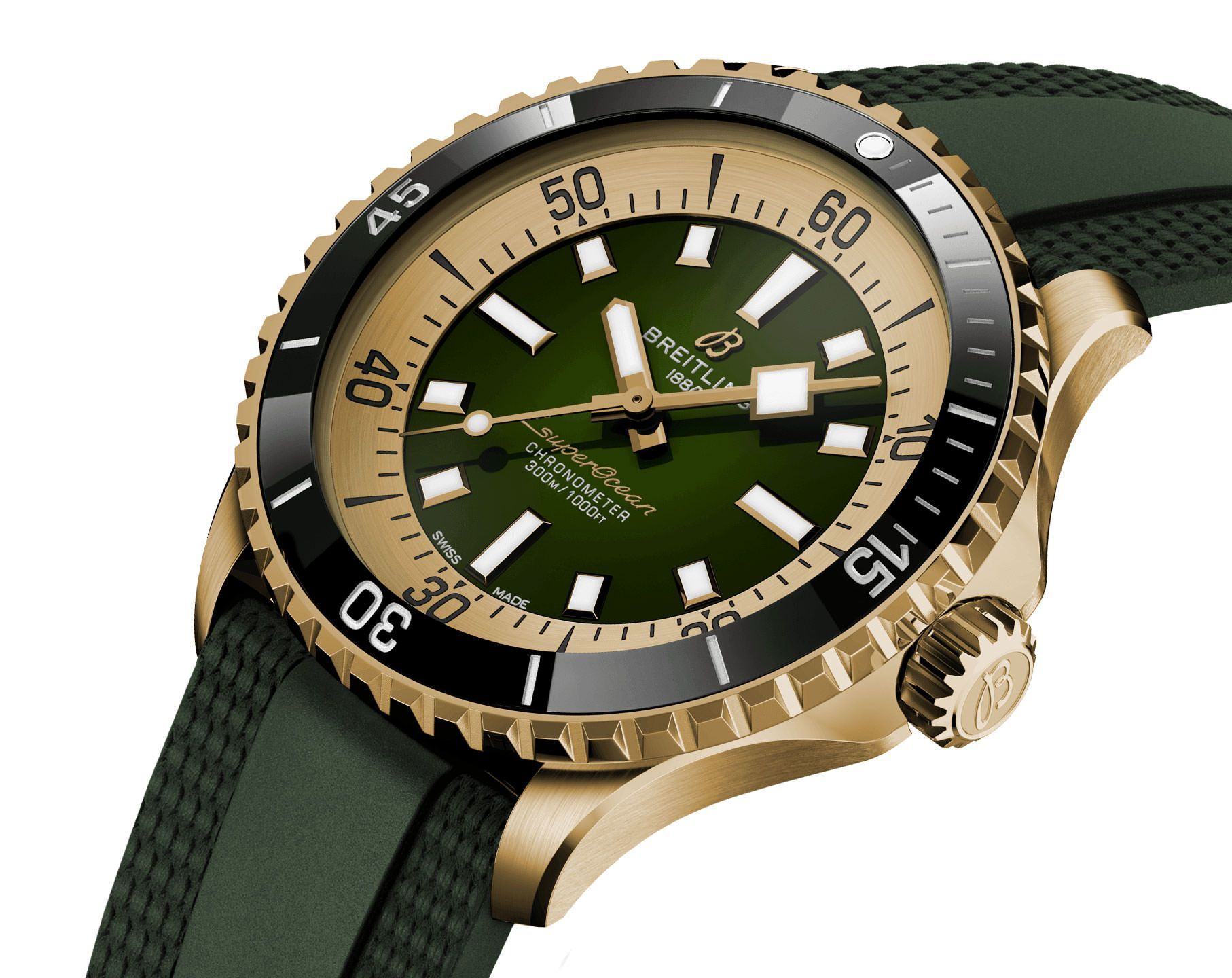 Breitling Superocean  Green Dial 42 mm Automatic Watch For Men - 3