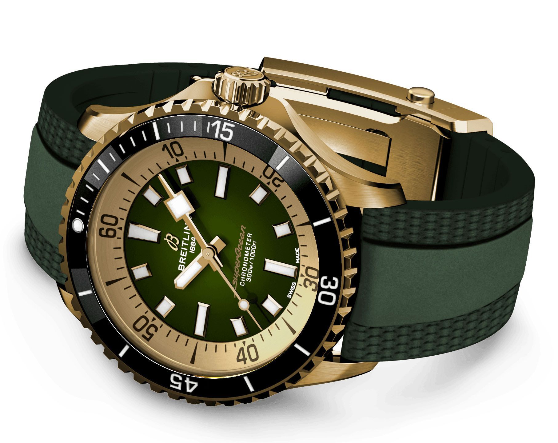 Breitling Superocean  Green Dial 42 mm Automatic Watch For Men - 4