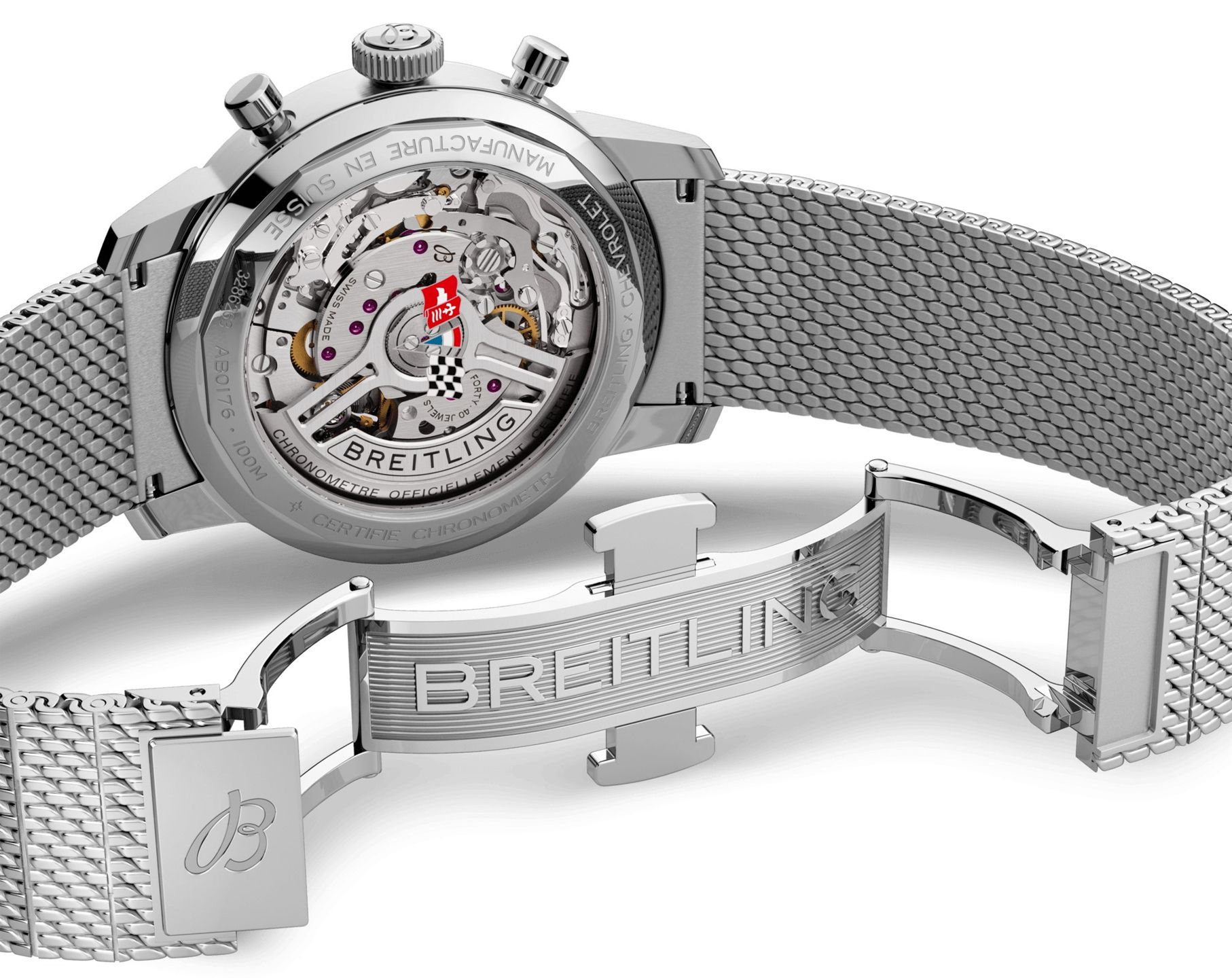 Breitling Top Time Automatic Men Watches in Round case Red Dial