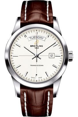 Breitling Transocean Transocean Day & Date Silver Dial 43 mm Automatic Watch For Men - 1
