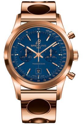 Breitling Transocean Transocean Chronograph 38 Blue Dial 38 mm Automatic Watch For Men - 1