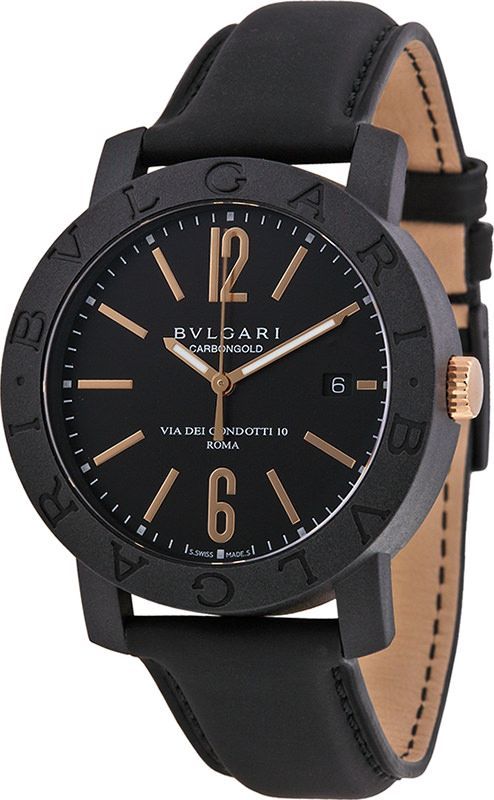 BVLGARI   Black Dial 40 mm Automatic Watch For Men - 1