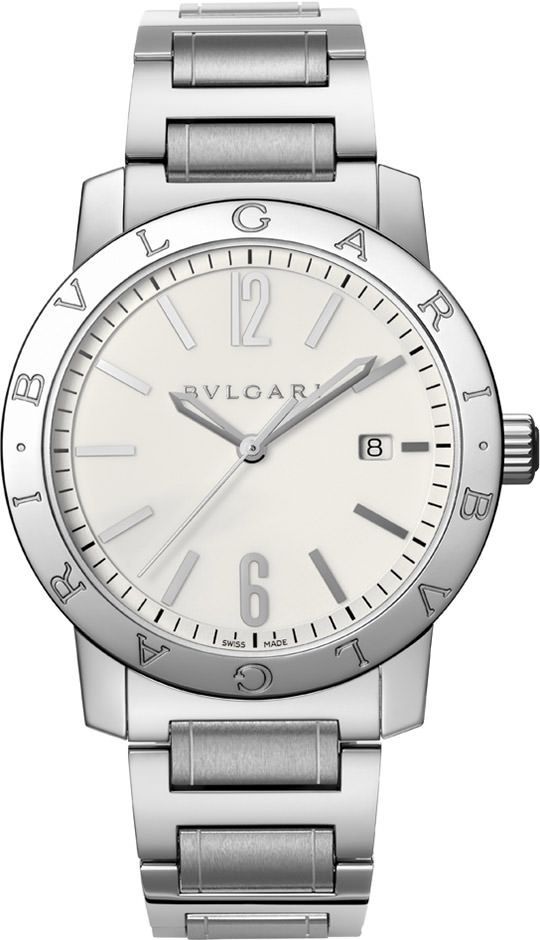 BVLGARI  41 mm Watch in White Dial For Men - 1