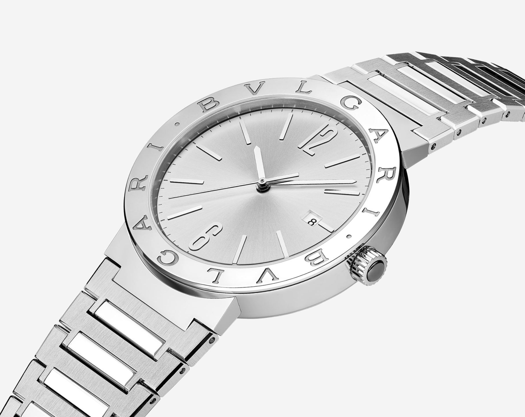 BVLGARI  41 mm Watch in Silver Dial For Men - 2
