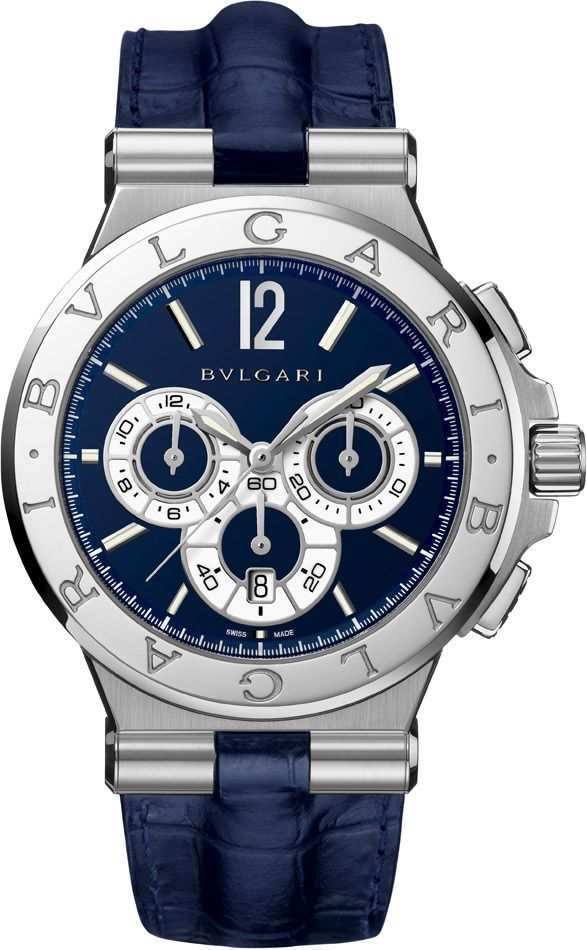 BVLGARI  42 mm Watch in Blue Dial For Men - 1