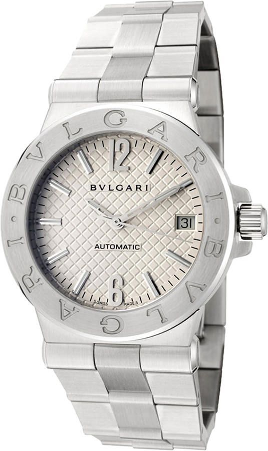 BVLGARI Diagono  White Dial 35 mm Automatic Watch For Women - 1