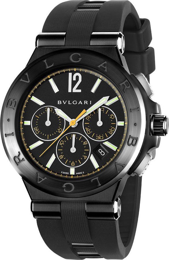 BVLGARI Diagono  Black Dial 42 mm Automatic Watch For Men - 1