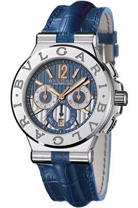 BVLGARI Diagono  Blue Dial 42 mm Automatic Watch For Men - 1