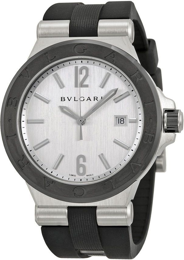 BVLGARI  42 mm Watch in Silver Dial For Men - 1