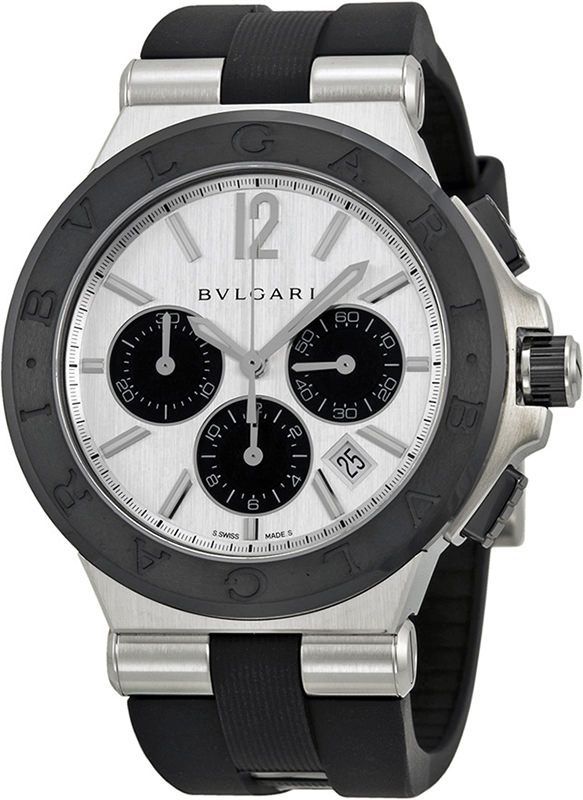 BVLGARI  42 mm Watch in Silver Dial For Men - 1