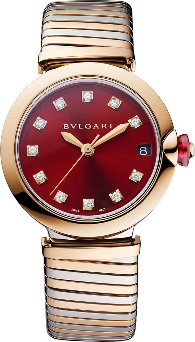 BVLGARI Lvcea  Red Dial 33 mm Automatic Watch For Women - 1