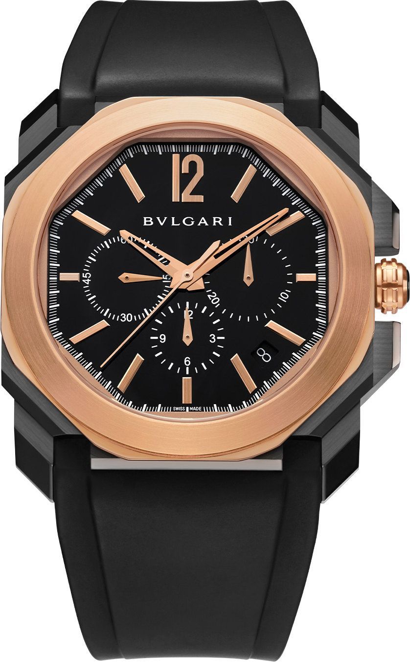 BVLGARI Octo  Black Dial 41 mm Automatic Watch For Men - 1