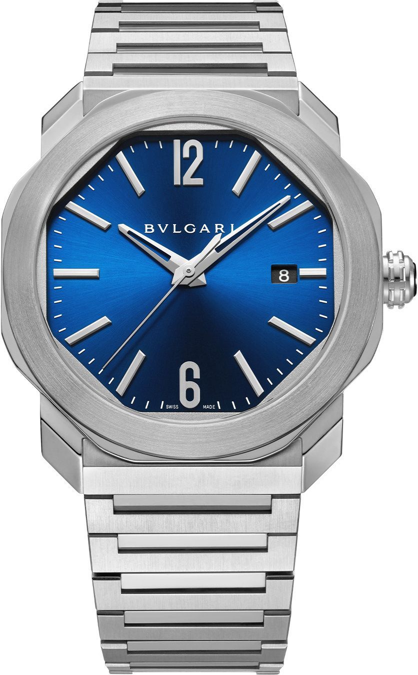 BVLGARI Octo  Blue Dial 41 mm Automatic Watch For Men - 1