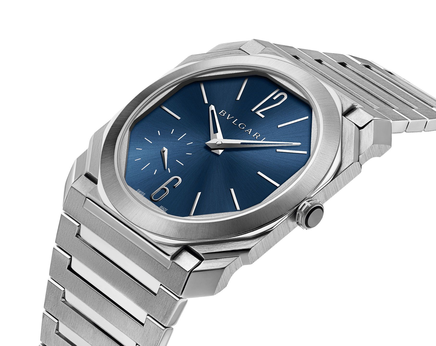 BVLGARI Finissimo 40 mm Watch in Blue Dial For Men - 3