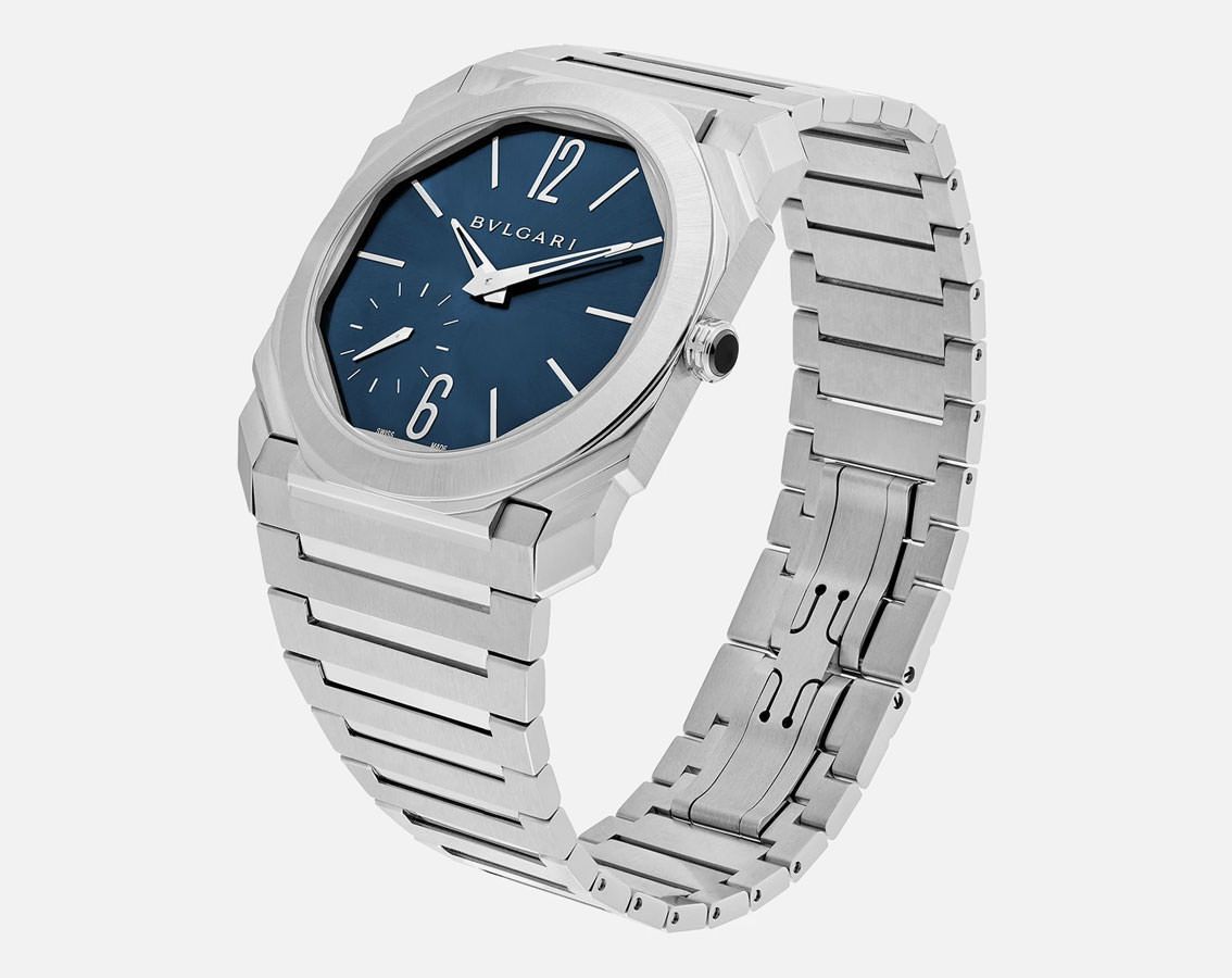 BVLGARI Finissimo 40 mm Watch in Blue Dial For Men - 7