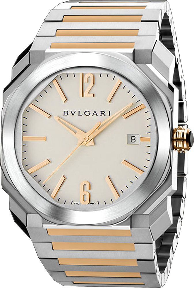 BVLGARI Octo  Silver Dial 38 mm Automatic Watch For Men - 1