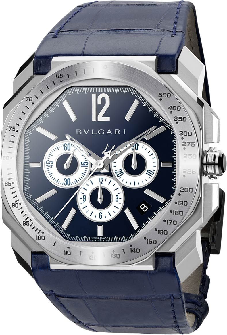 BVLGARI Octo  Blue Dial 41.5 mm Automatic Watch For Men - 1