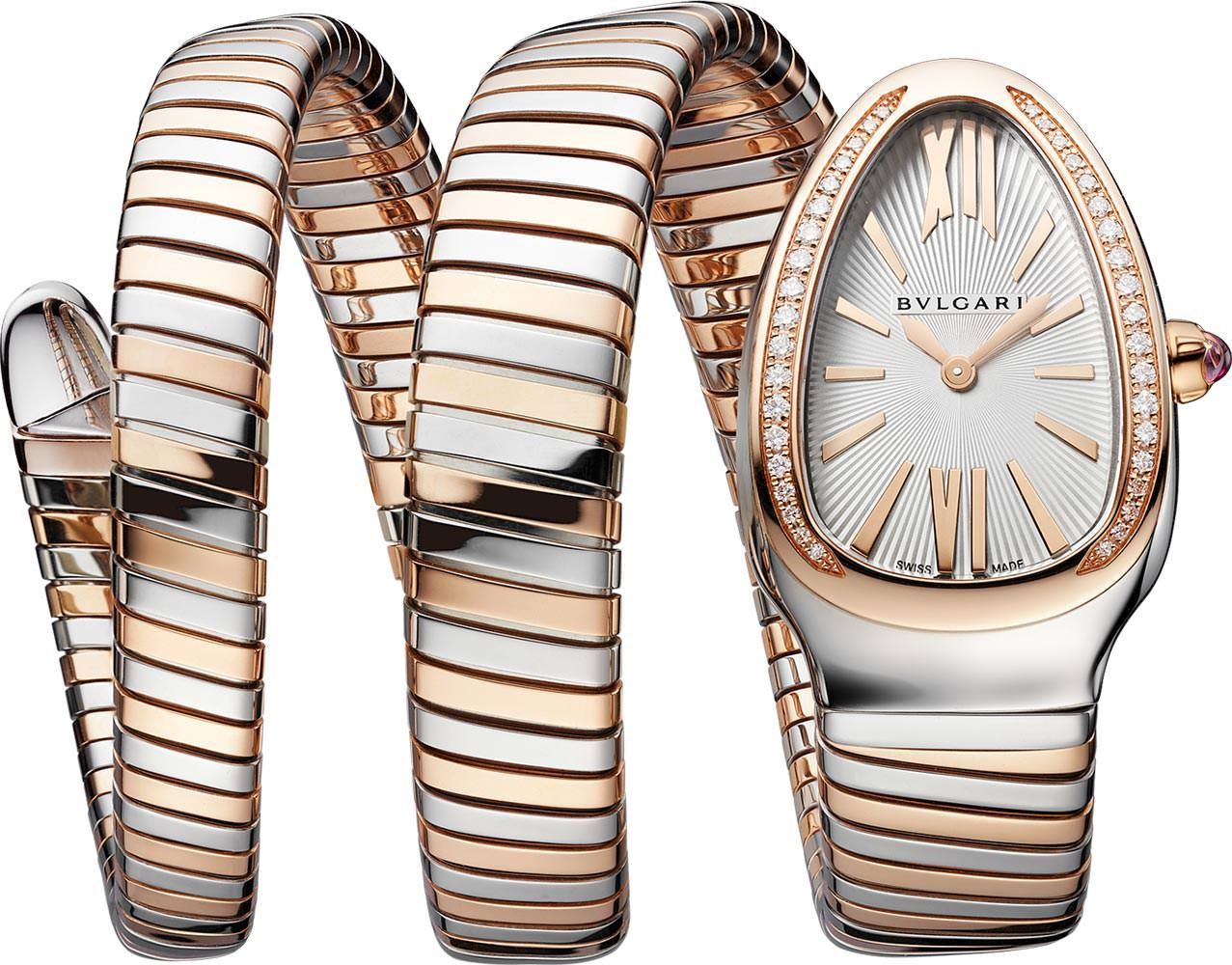 BVLGARI Tubogas 35 mm Watch in Silver Dial For Women - 1