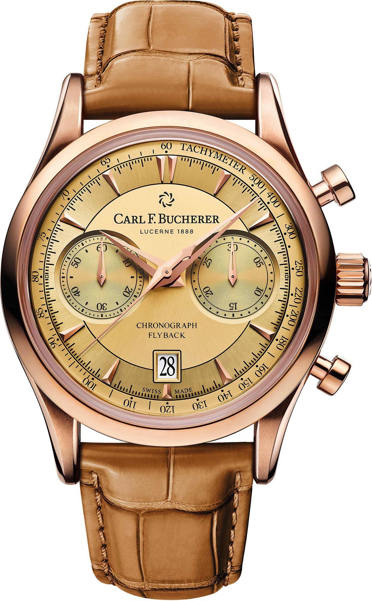 Carl F. Bucherer Manero Flyback Champagne Dial 43 mm Automatic Watch For Men - 1