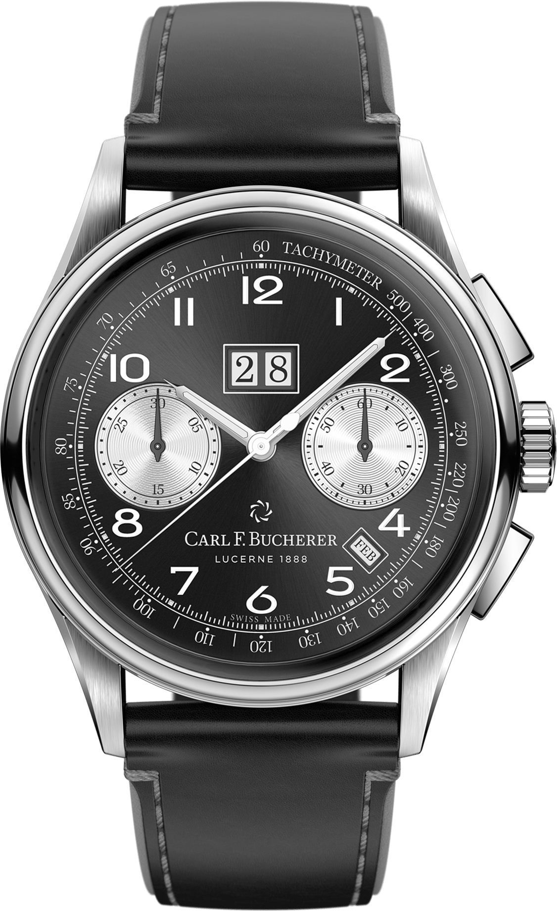 Carl F. Bucherer Heritage Bicompax Annual Black Dial 41 mm Automatic Watch For Men - 1