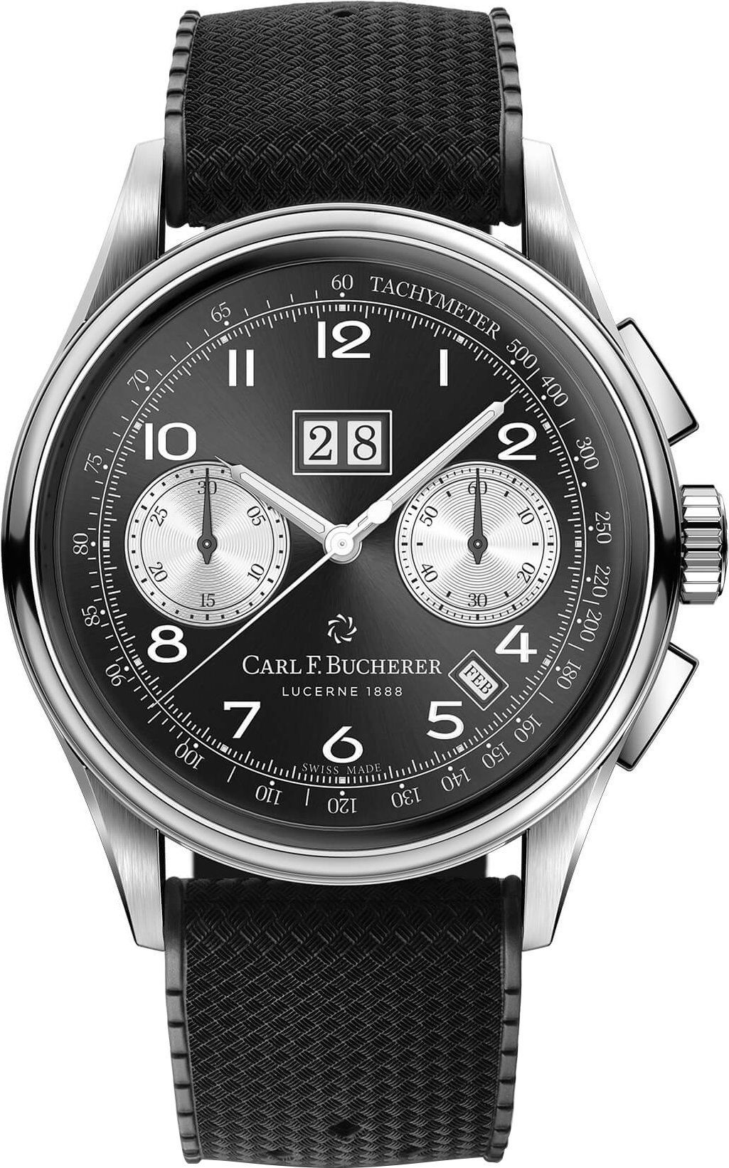 Carl F. Bucherer Bicompax Annual 41 mm Watch in Black Dial For Men - 1