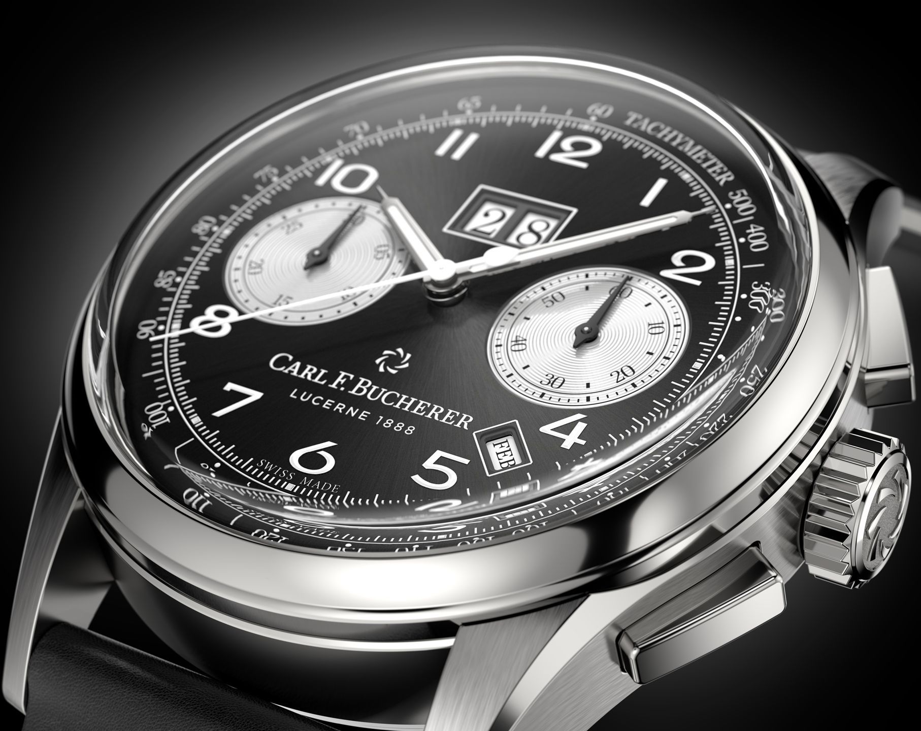 Carl F. Bucherer Heritage Bicompax Annual Black Dial 41 mm Automatic Watch For Men - 7
