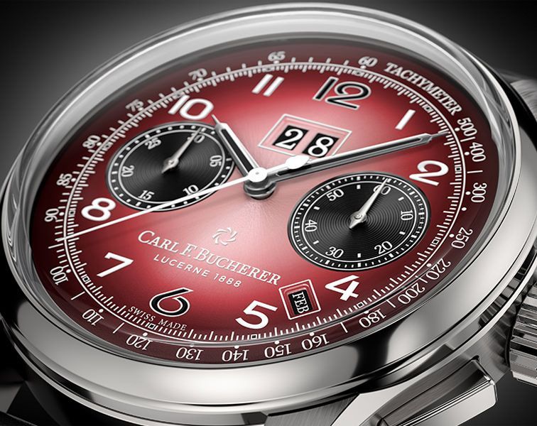 Carl F. Bucherer Heritage Bicompax Annual Red Dial 41 mm Automatic Watch For Men - 3