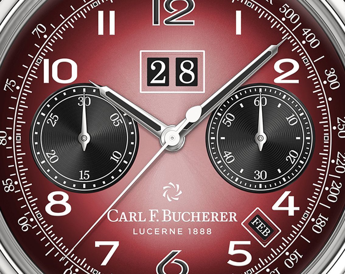 Carl F. Bucherer Heritage Bicompax Annual Red Dial 41 mm Automatic Watch For Men - 5
