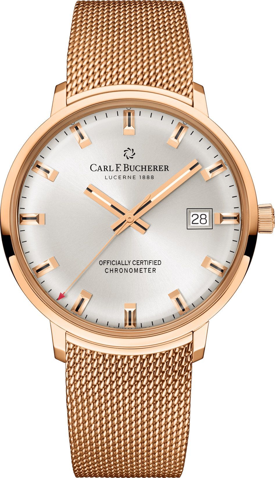 Carl F. Bucherer Chronometer 39 mm Watch in Silver Dial