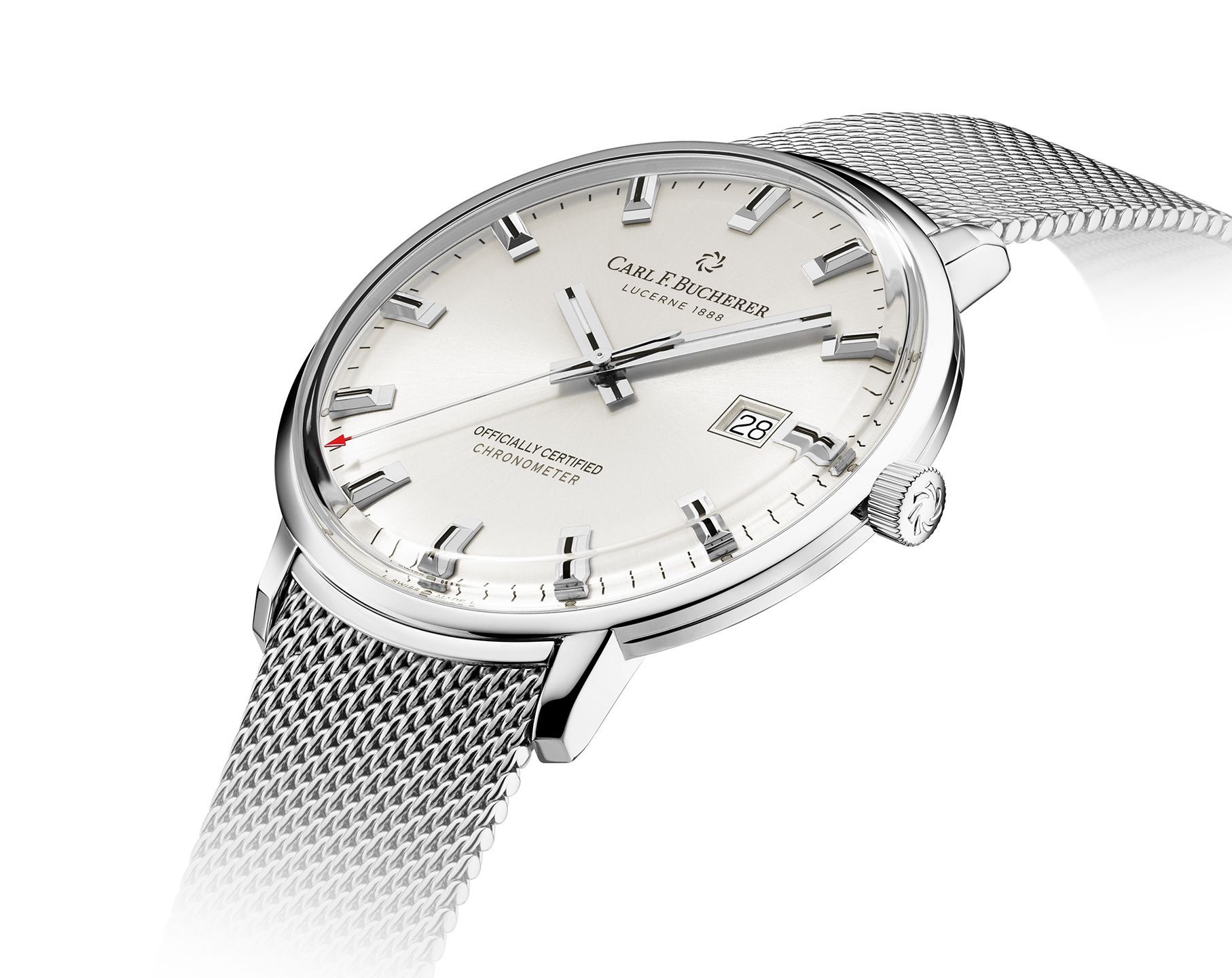 Carl F. Bucherer Chronometer 39 mm Watch in Silver Dial
