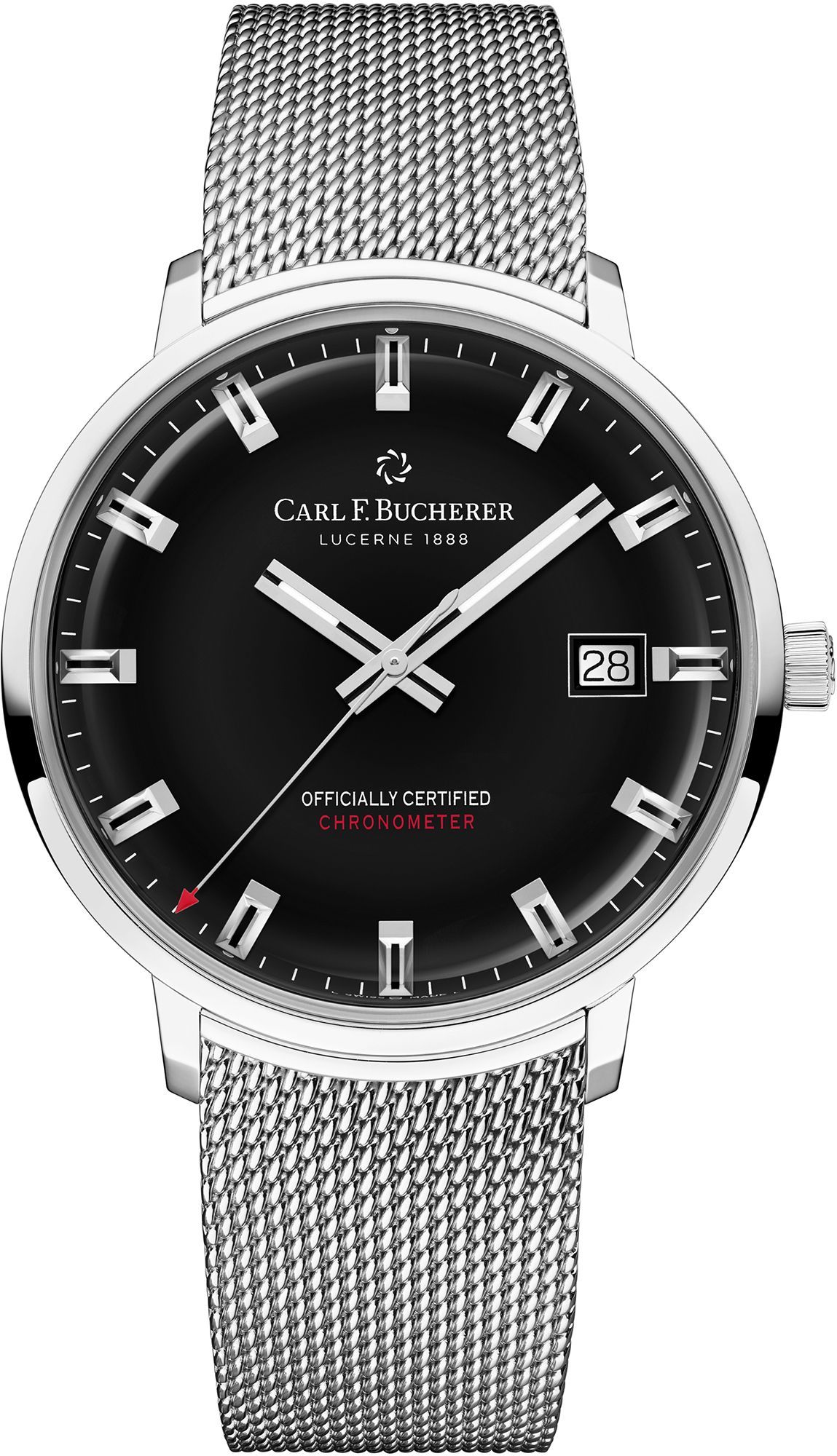 Carl F. Bucherer Chronometer 39 mm Watch in Black Dial
