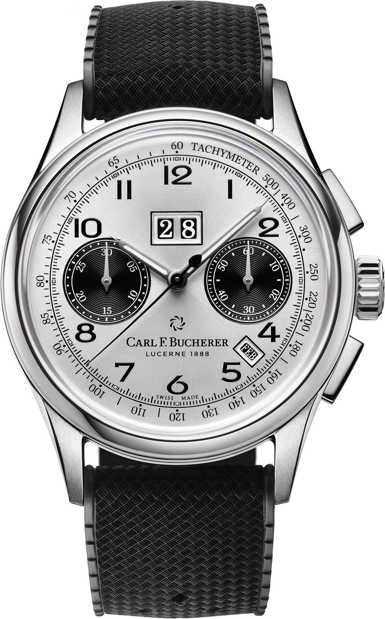 Carl F. Bucherer Bicompax Annual 41 mm Watch in Silver Dial For Men - 1
