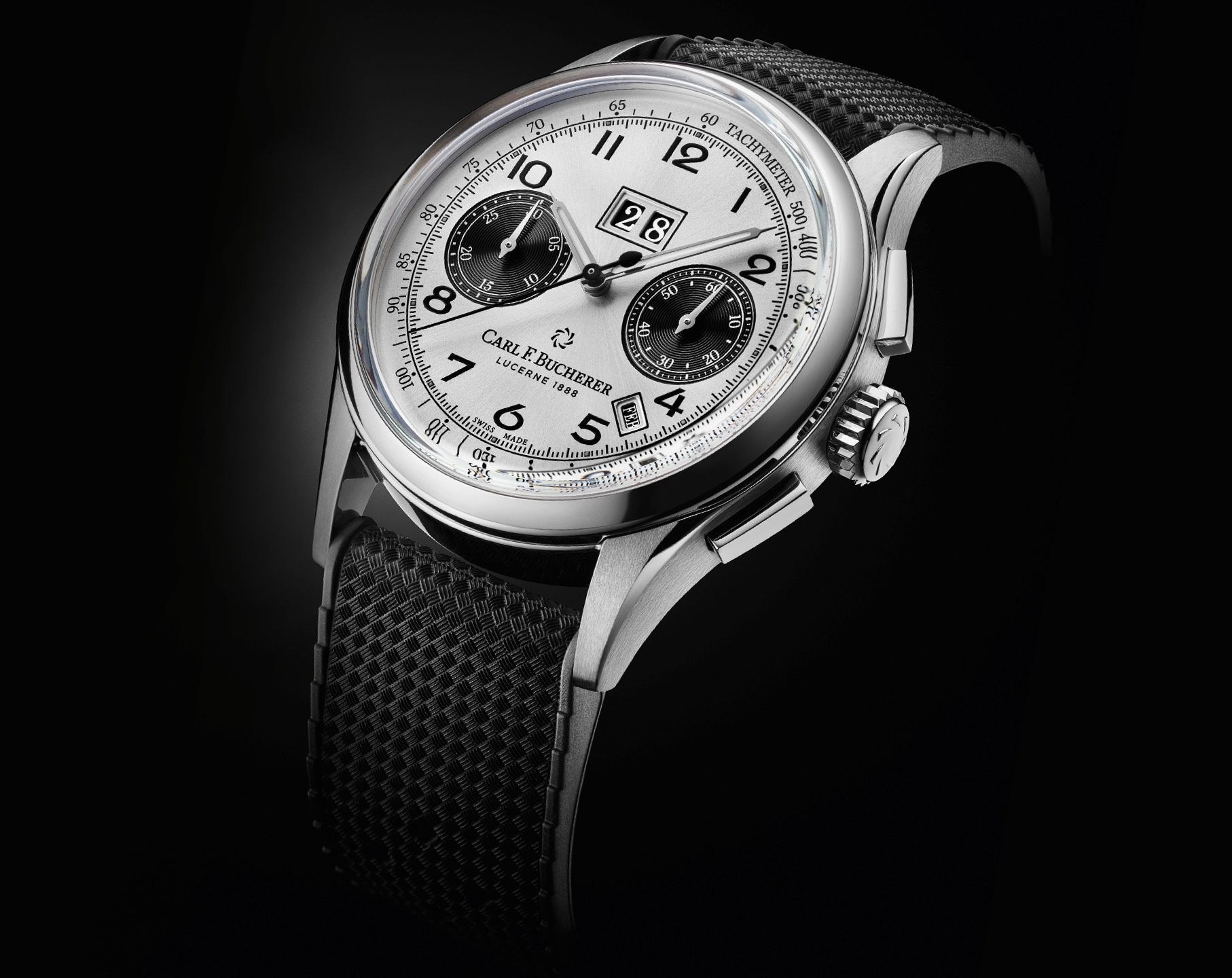 Carl F. Bucherer Bicompax Annual 41 mm Watch in Silver Dial For Men - 2