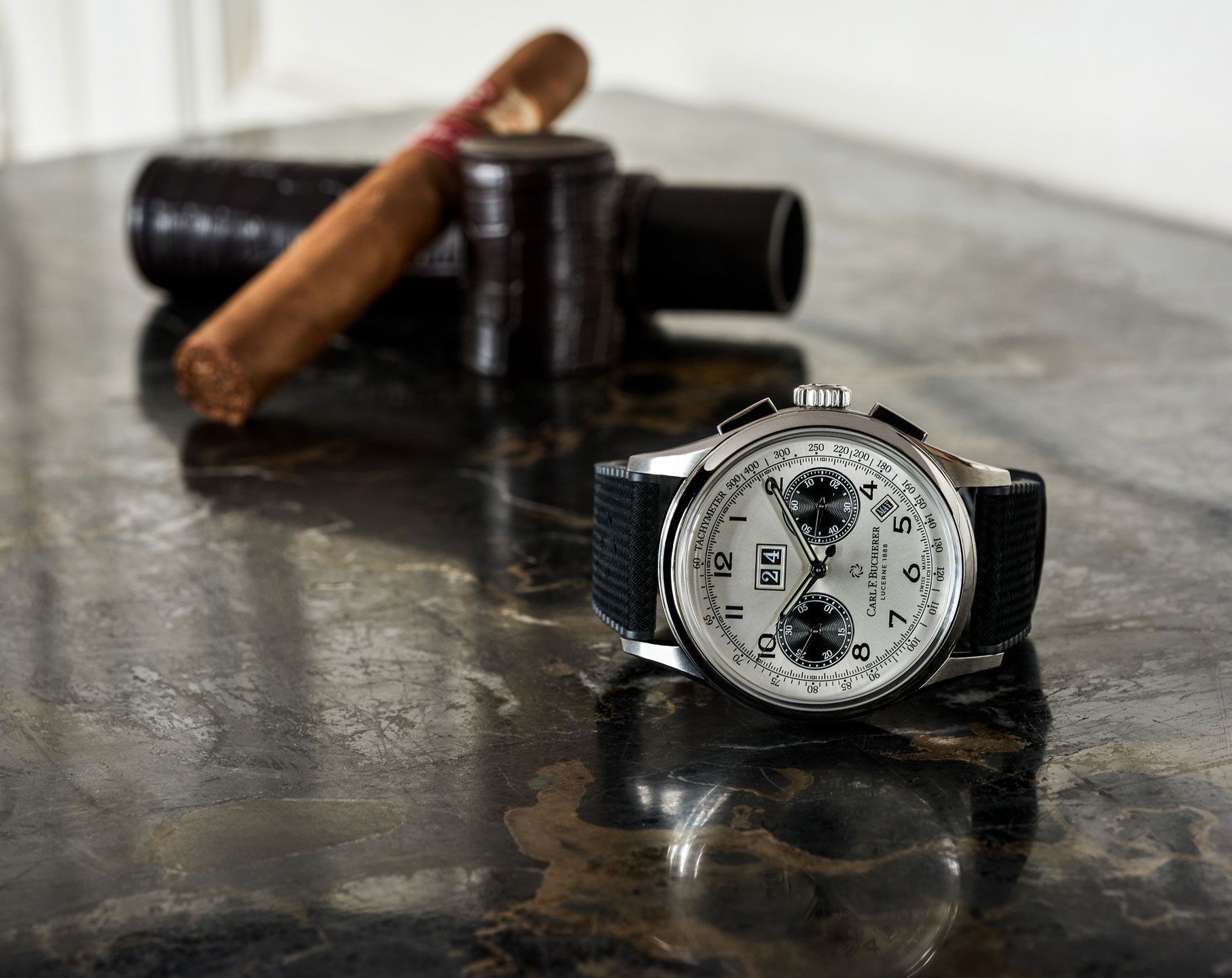 Carl F. Bucherer Bicompax Annual 41 mm Watch in Silver Dial For Men - 7