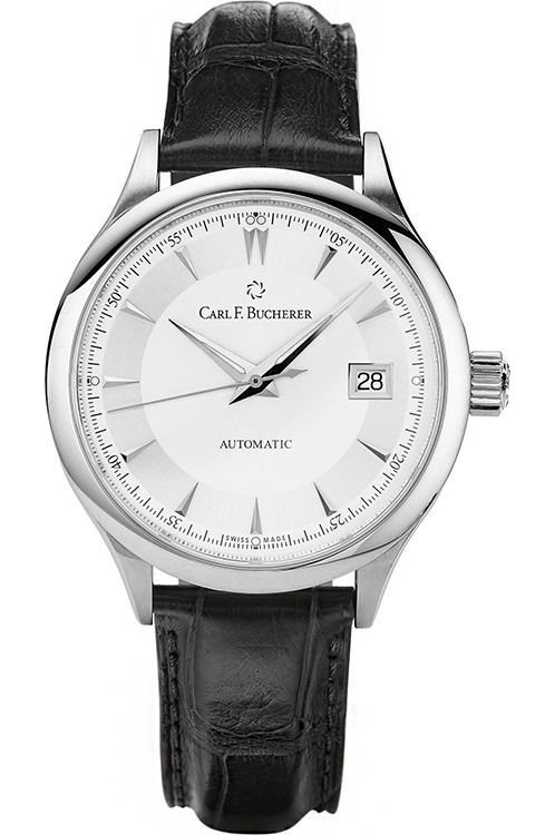 Carl F. Bucherer AutoDate 38 mm Watch in Silver Dial