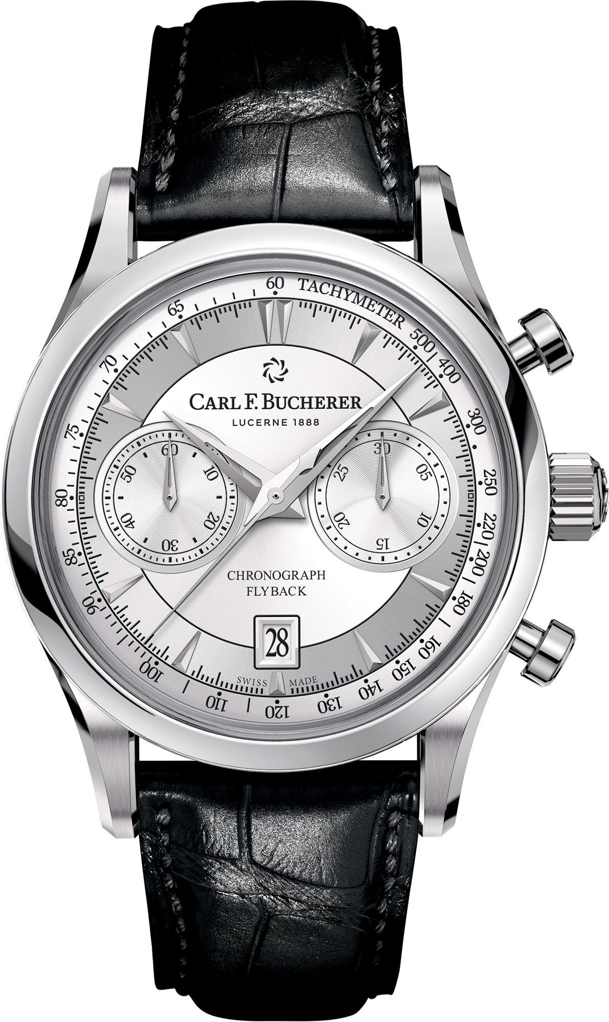 Carl F. Bucherer Manero Flyback Silver Dial 43 mm Automatic Watch For Men - 1