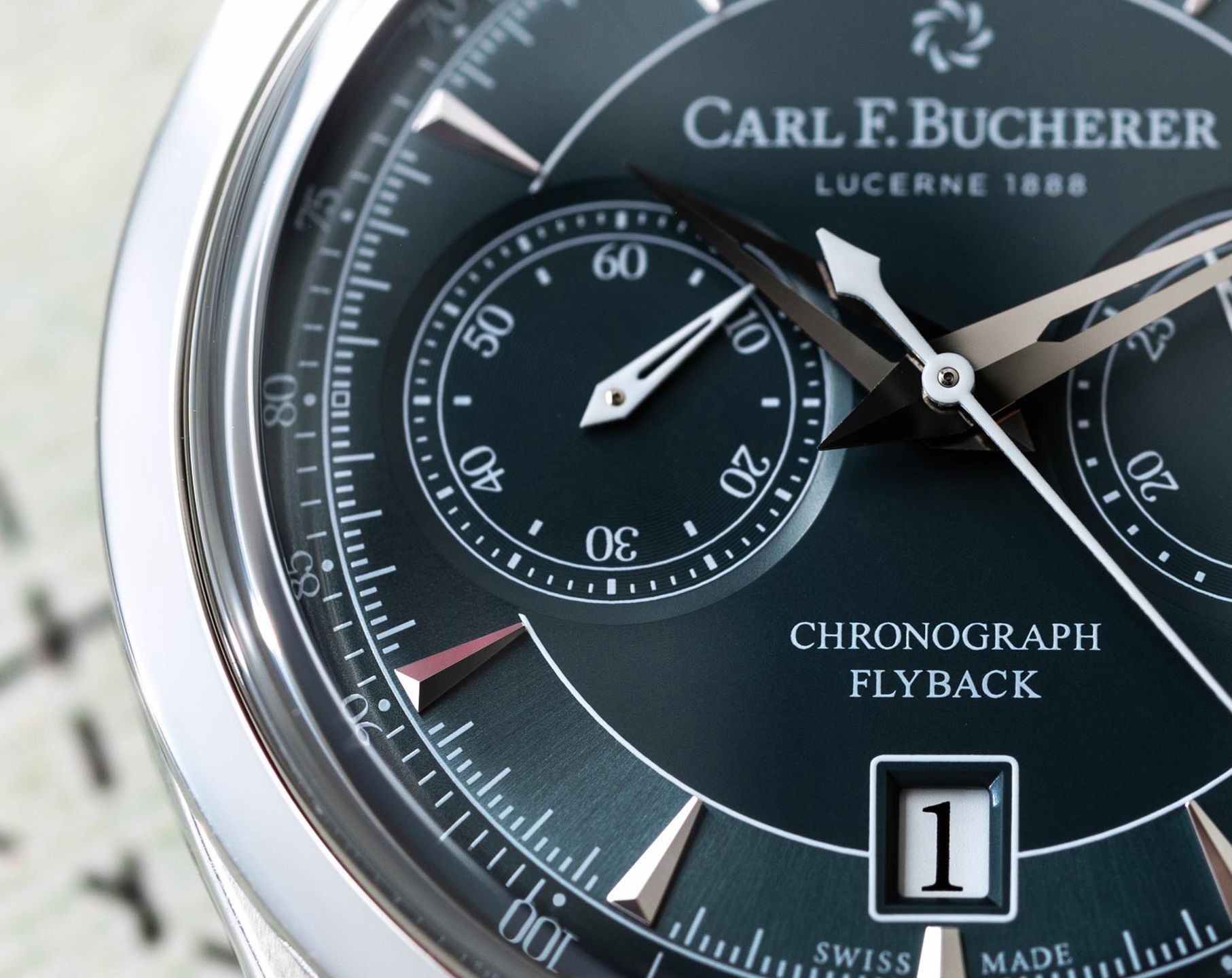 Carl F. Bucherer Manero Flyback Bluish-grey Dial 43 mm Automatic Watch For Men - 7