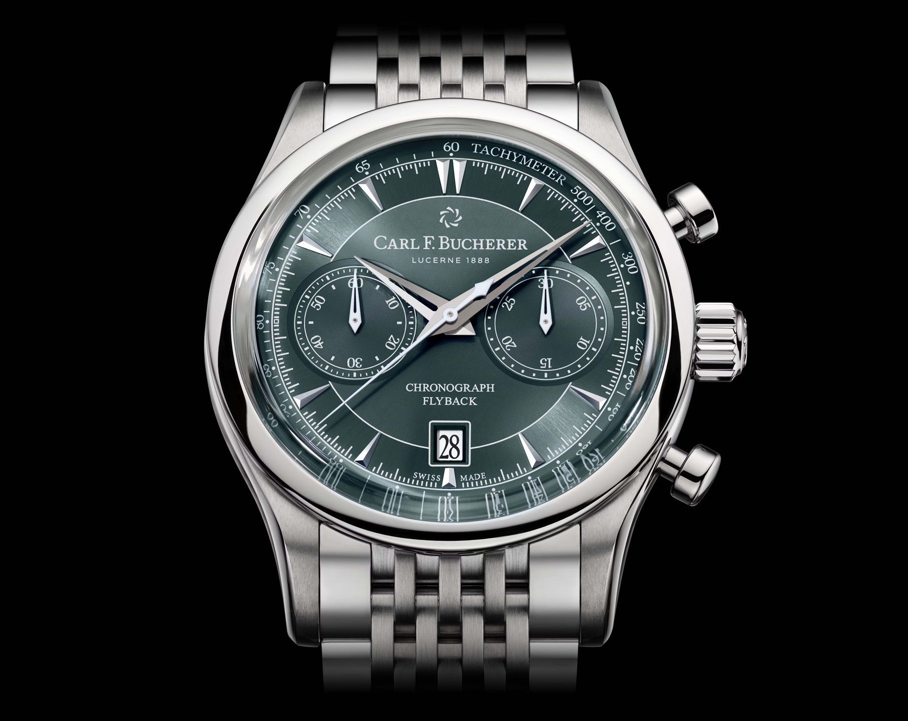Carl F. Bucherer Manero Flyback Bluish-grey Dial 43 mm Automatic Watch For Men - 10