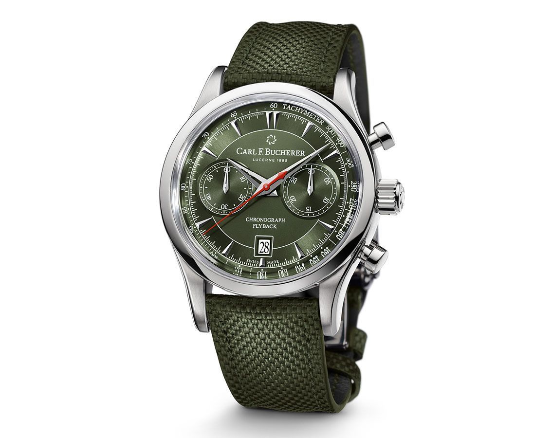 Carl F. Bucherer Manero Flyback Green Dial 43 mm Automatic Watch For Men - 5