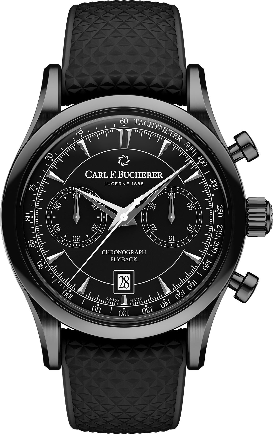 Carl F. Bucherer Manero Flyback Black Dial 43 mm Automatic Watch For Men - 1